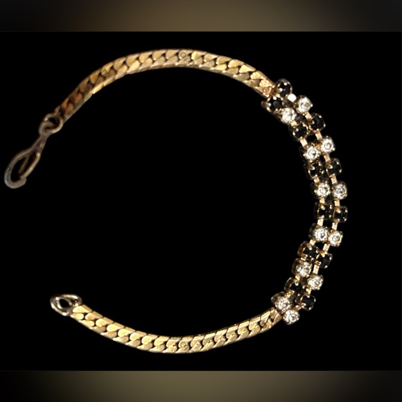 Very Rare 1940’s/50’s Gold-tone Gemstone Bracelet - Picture 7 of 12